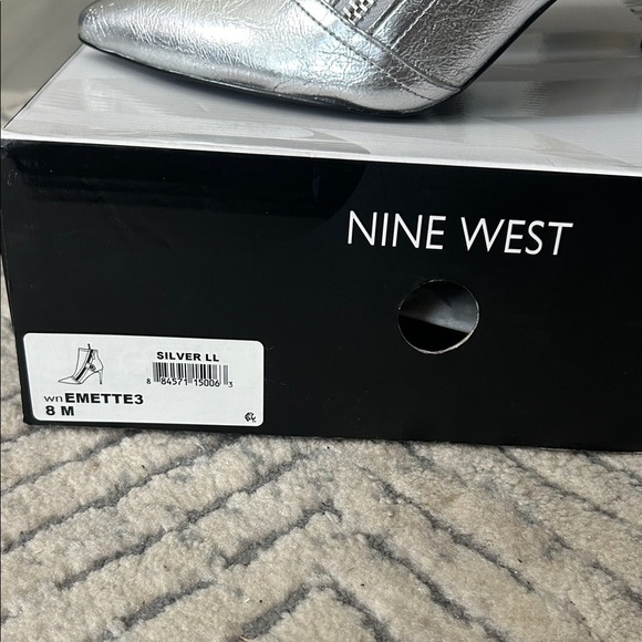 Nine West Metallic Silver Ankle Booties - Picture 2 of 14